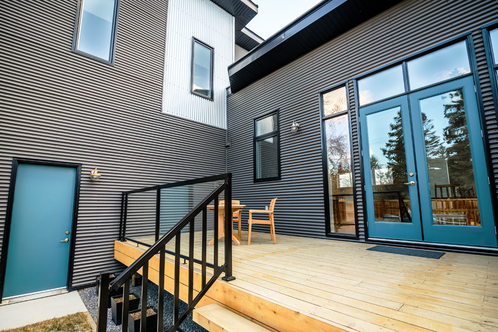 Deck of an Infill Home in Edmonton, Alberta